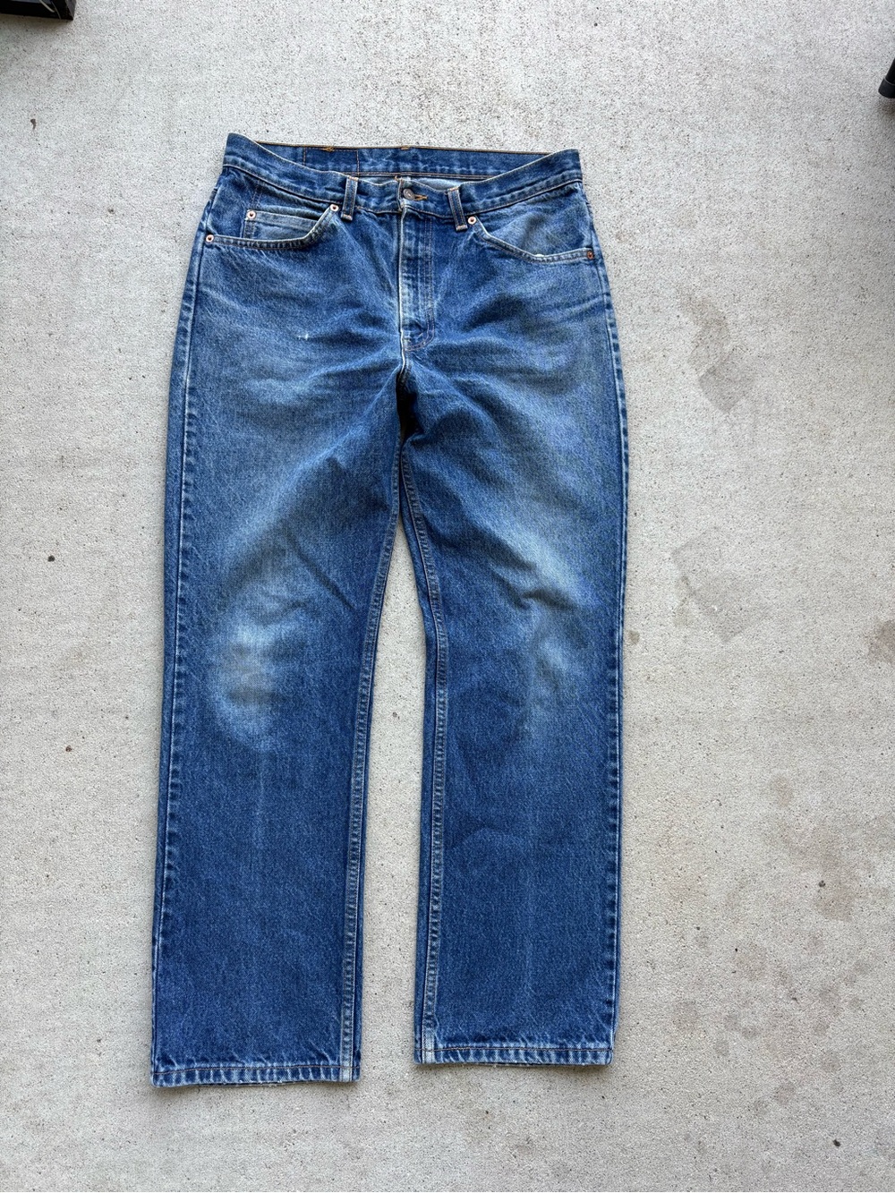 Vintage 90s Levis 506 Orange Tab Relaxed Jeans Medium Wash 34 x 30